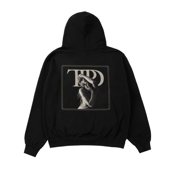 Taylor Swift The Tortured Poets Department TTPD Spotify Exclusive Black Hoodie - Picture 2 of 8